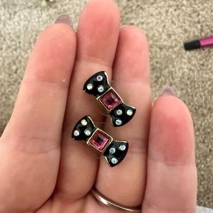 Betsy Johnson polka dot how earrings